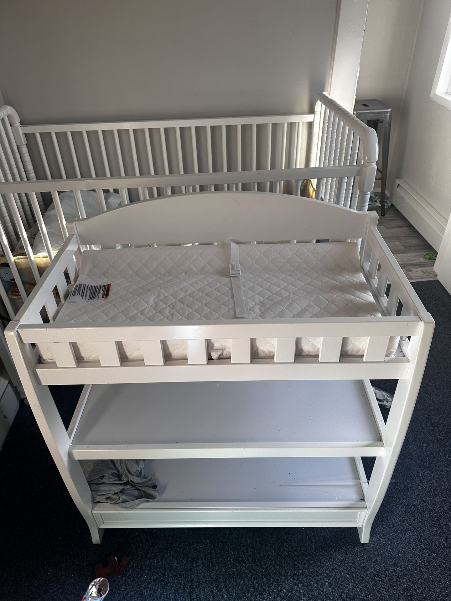 Crib And Changing Table Set
