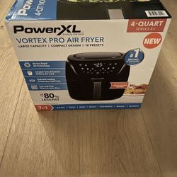 Power XL Vortex Pro Air Fryer 4QT - 7 in 1 Touch LED Panel With 10 Presets Black