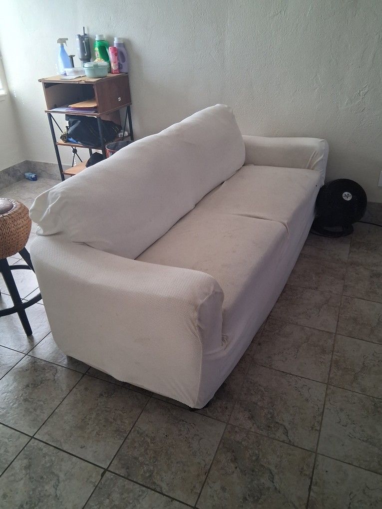 White Faux Leather Couch (White Couch Cover)