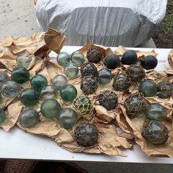 vintage Japanese glass fishing float, glass buoy or ukidama. 31 Items. 3-1/4inc