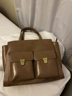 Rachel Zoe vegan leather luxe tote computer office work laptop bag Rachel Zoe | Size: OS