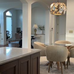 Luxury 4 Seater Dining Set, Airbnb Ready, Staging Furniture, Modern Designer Style