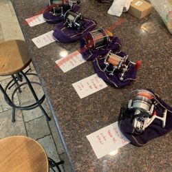 4 Deep Sea Fishing Reels All In Mint Condition 