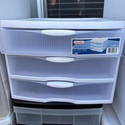 Three Plastic Drawers