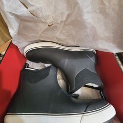 Piscifun Men’s Deck Boots, Waterproof Fishing Rain Boots, Anti-Slip Rubber Boots with Breathable Neoprene Lining