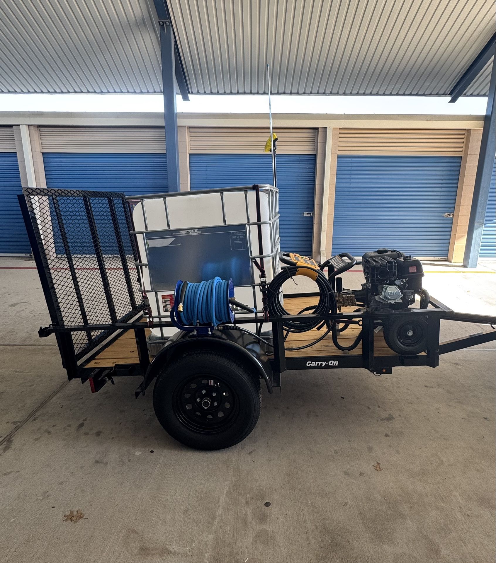 Trailer & Pressure Washer with Water Tank