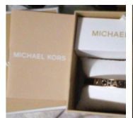 Michael Kors Black & Gold Bangle Bracelet