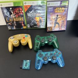 Xhox 360 Games / Ps2 Remotes/ Game Cube Remote 