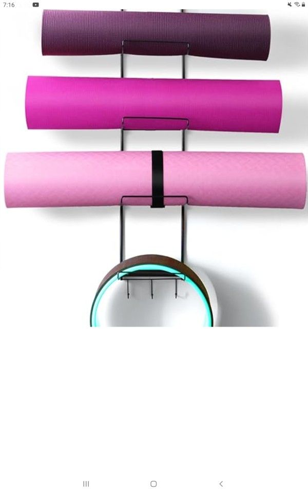 3 Tiers Yoga Mat Holder Wall Mount (346)