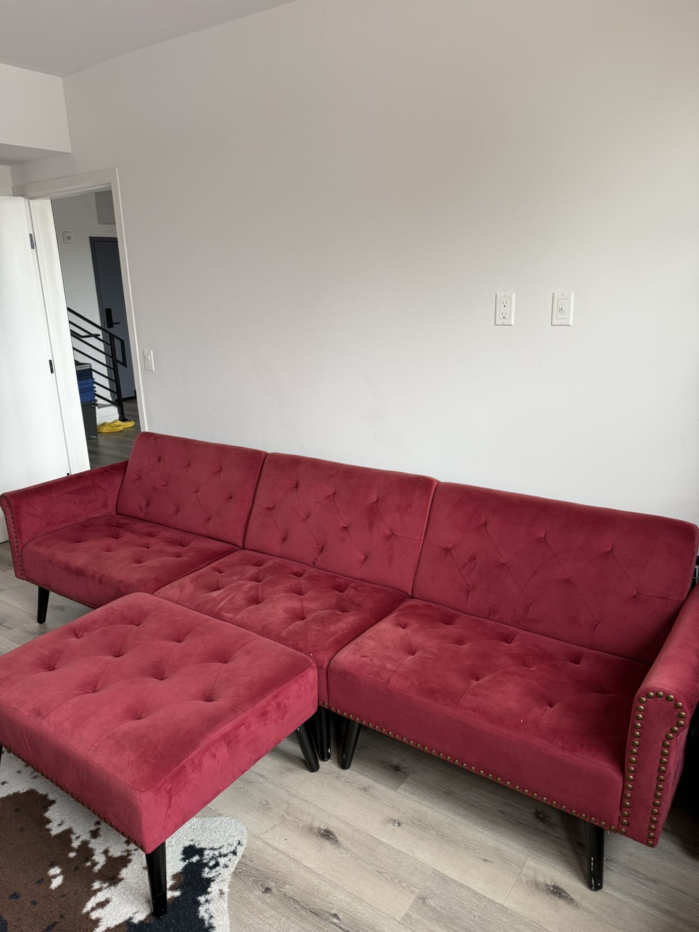 Large Red Couch Sofa