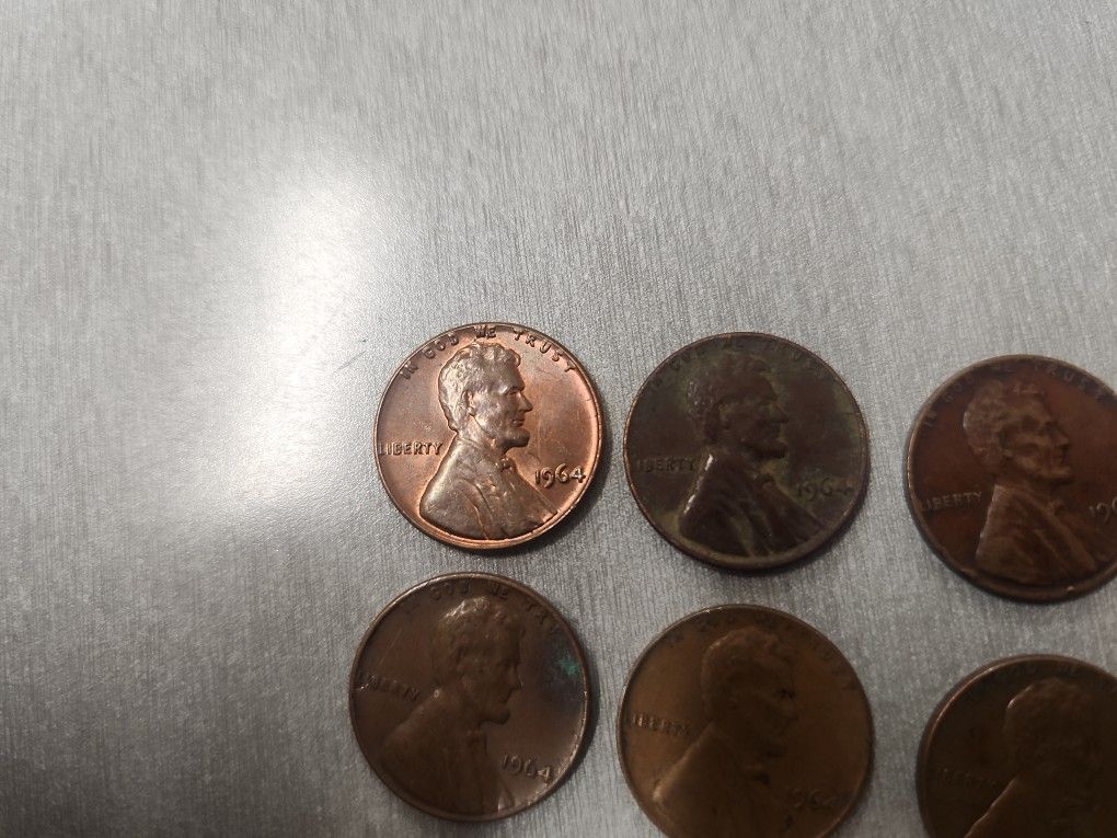 1964 Lincolin Penny's No Mint Mark