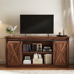 NEW JIONJOY’s TV console balances functionality and style, supporting TVs up to 65" and 300 lbs.
