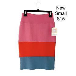 LulaRoe Colorblock Pencil Skirt Small