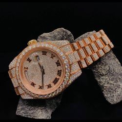 Fully Iced Out Moissanite DayDate