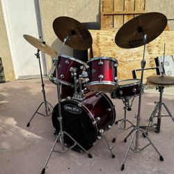 PDP (Pacific) 5 piece Drum Set W/ Sumbols