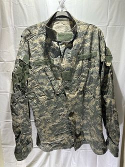 Coat Army Combat Uniform Jacket Sz L Regular