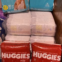 Newborn Diapers, Huggies, And Pampers