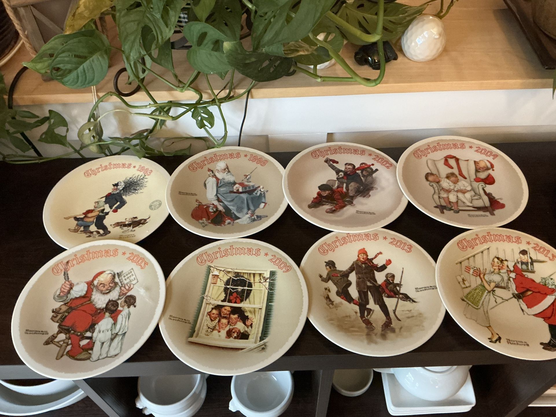 Vintage Norman Rockwell Christmas Collectors Plates