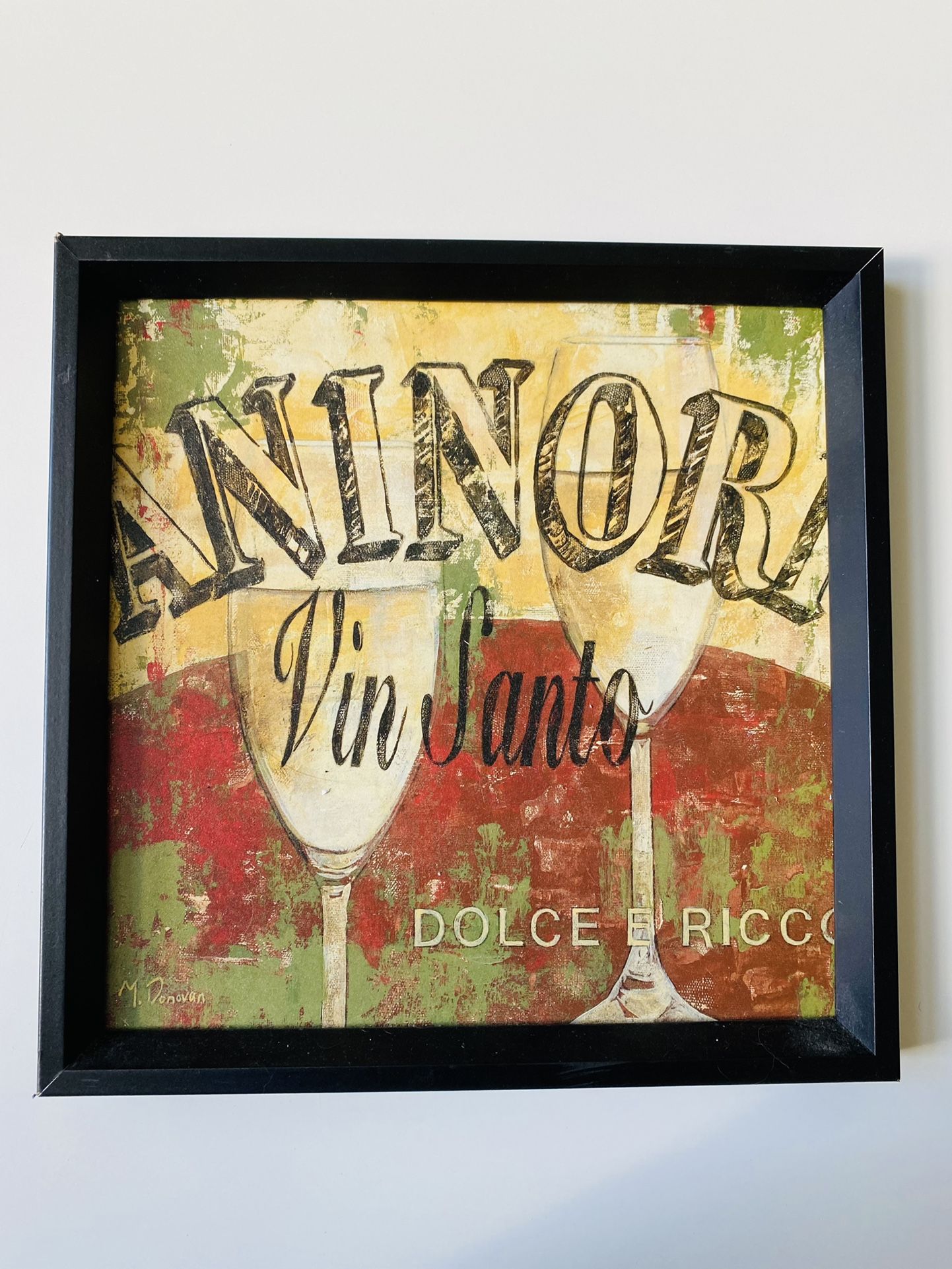 Antique. Lovely Piece of Art. Wine theme. Like new condition. Outer dimensions 13” x 13”. $20 each. Look at another one and take both for $35.