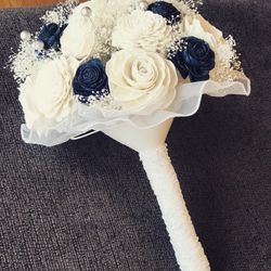Large Bouquet Made With Wood Flowers