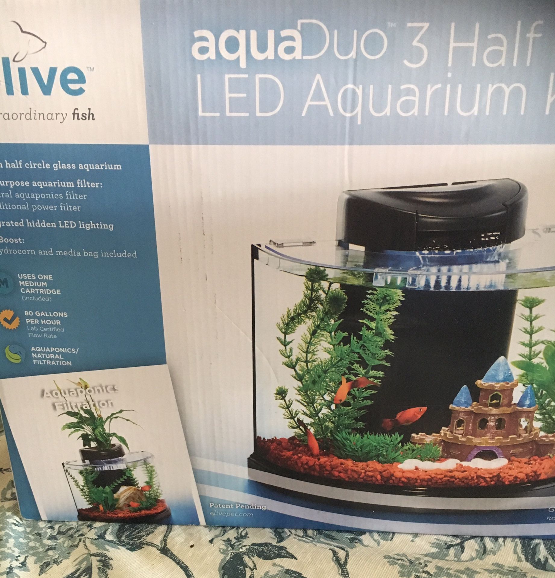 Aquarium w filter and heater included...3gallons