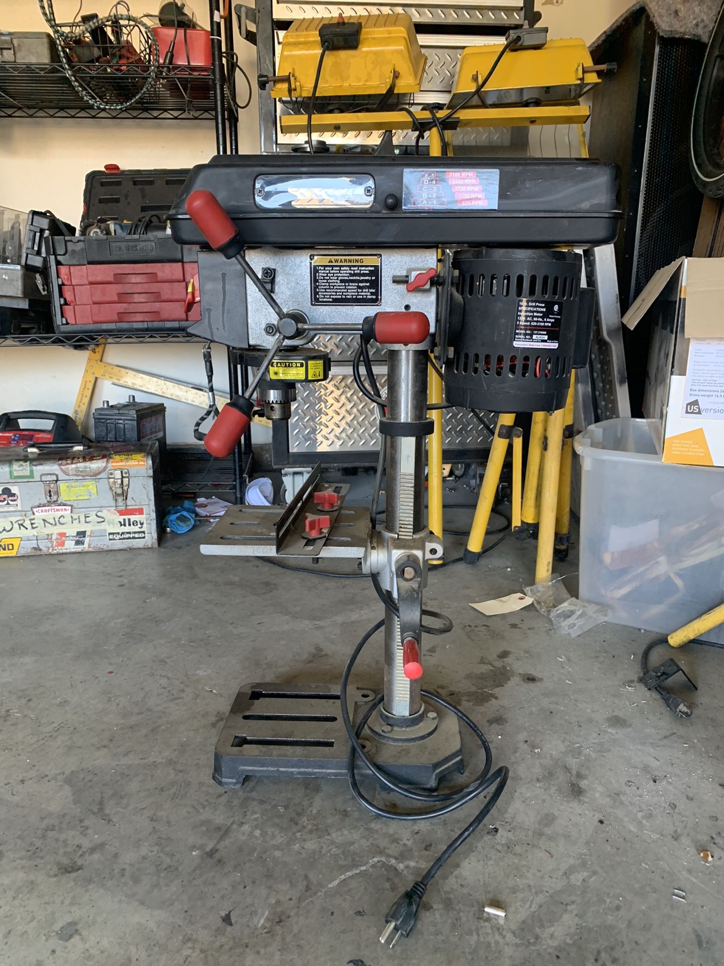 Craftsman 10 in Bench Drill Press w/ Laser Trac for Sale in Victorville