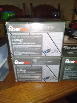 3 new boxes of Fiberon hIdden fastening system 2 boxes cottage color 1 box Latte 224 screws each