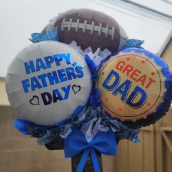 Father's Day Balloon Bouquet Available For Pick Up 🏈🎈💙