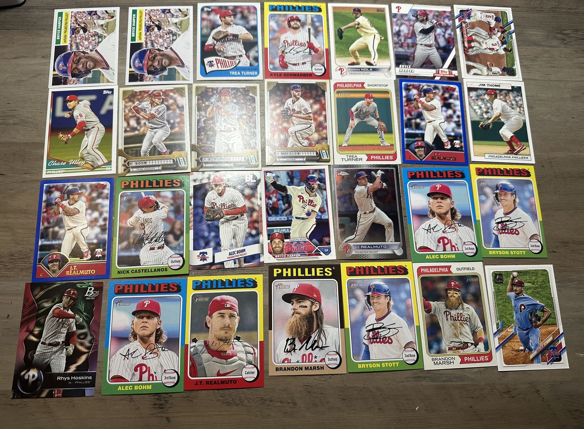 Philadelphia Phillies Baseball Card Team Lot (44) - Harper, Turner, Wheeler, Nola