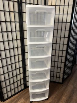 Plastic drawer on wheels for $10