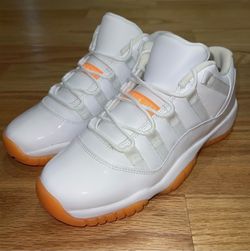 Jordan 11 low white orange size 10