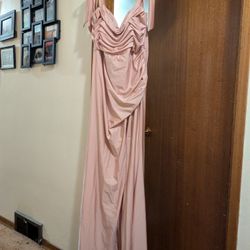 Shimmery Dusty Pink Formal Dress