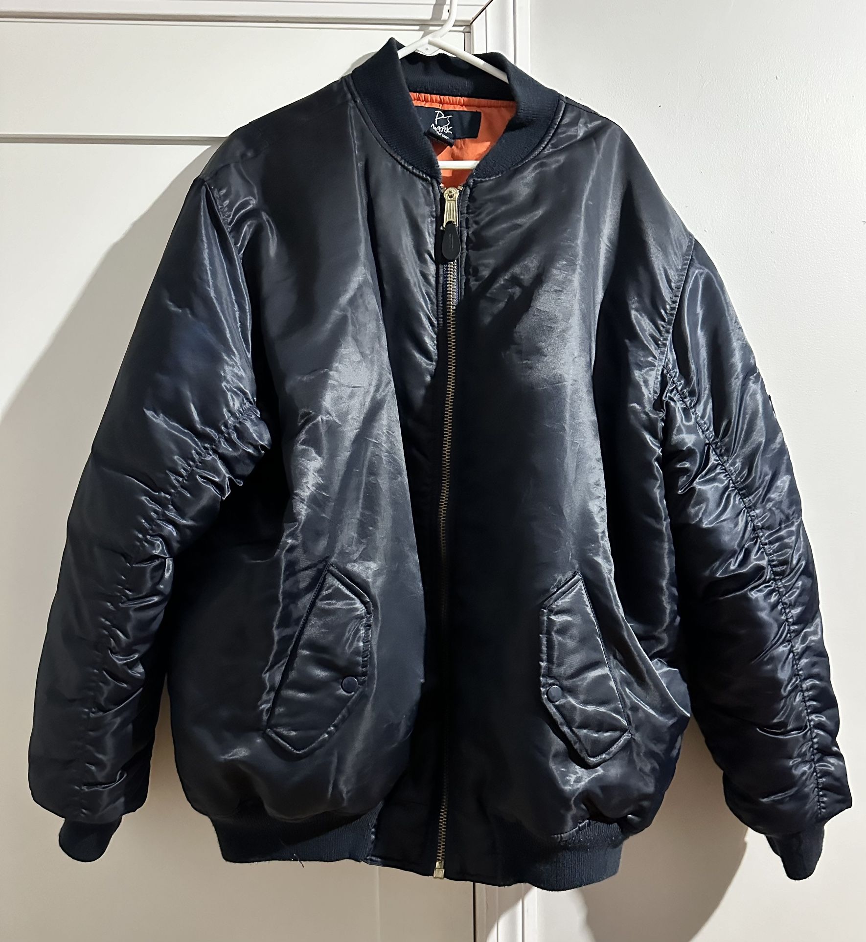 Mens Heavy Weight MA-1 Flight Bomber Jacket Full Zip Outerwear Coat 