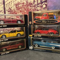 1:18 Scale Diecast Cars & Trucks. New Unopened. 