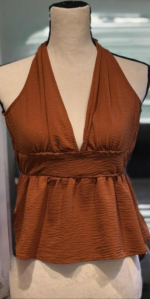 Women's Rust Colored Halter Top