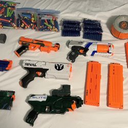 Nerf Guns Ammo And Magazines 80 Dollars For Everything