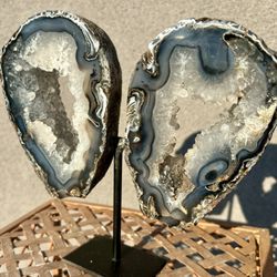 Agate Butterfly Wings on Stand