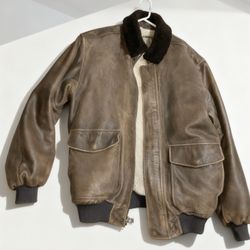This item appears to be a vintage L.L. Bean goatskin leather Jacket XL