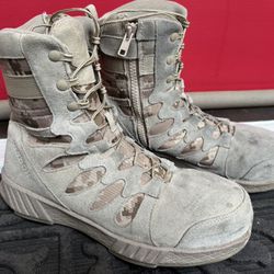 Military Surplus Reebok Steel Toe Lightweight Combat Boots, 10.5 W