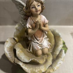 3” Fairy On Leaves Figurine