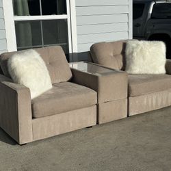 Modular Sofa W Media Console - Free Delivery 🛻