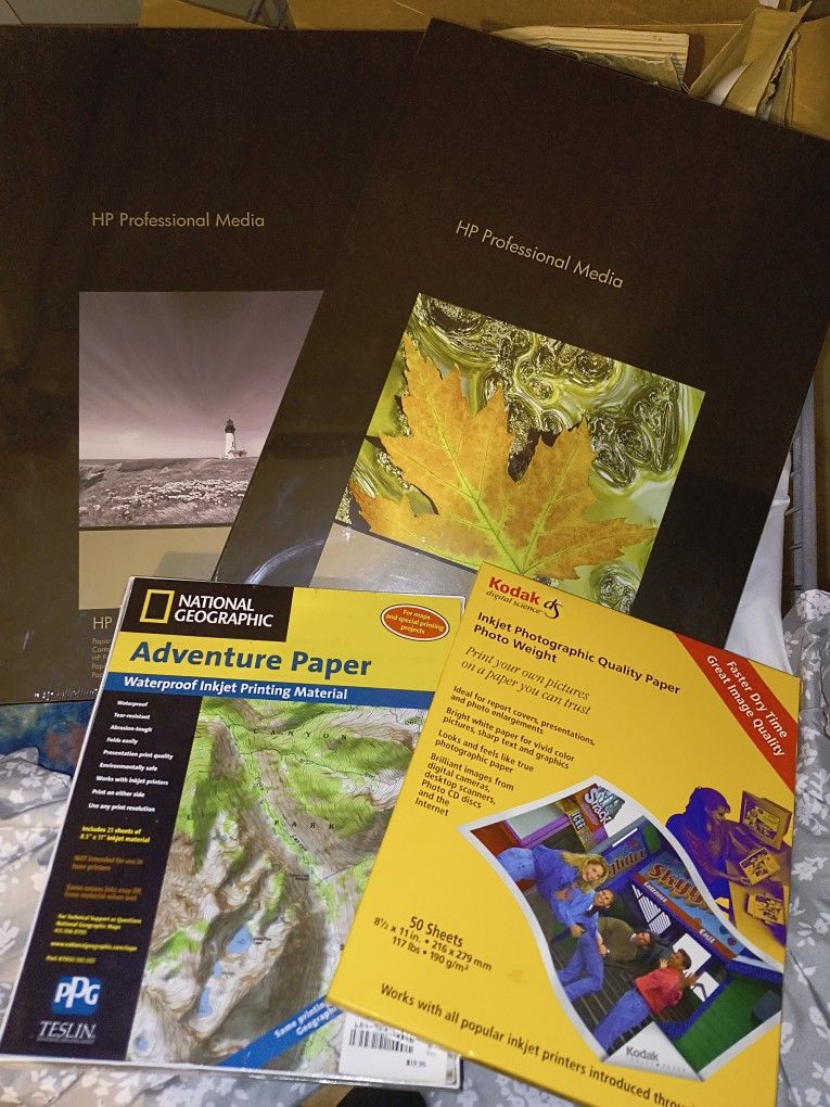 Professional Photo Printer Paper And Random Vintage Camera Parts