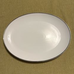 China Silver Rimmed  Platter, Serving Dish