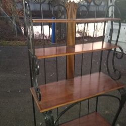 Table and bakers rack