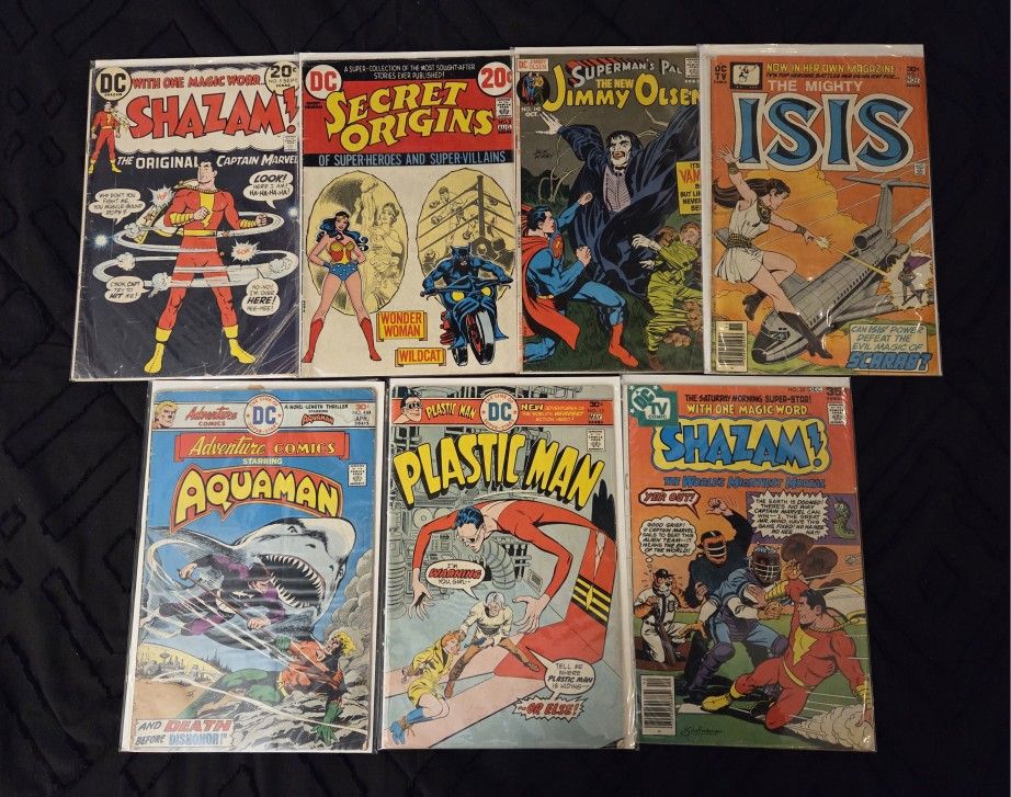 Bronze Age Comic Book lot of 7! DC. Vintage. Keys. Mixed lot. Shazam. Superman.