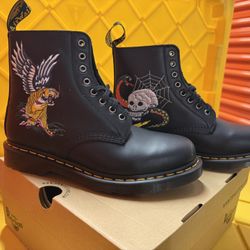 Dr. Martens 1460 Souvenir Embroidered Leather Boots