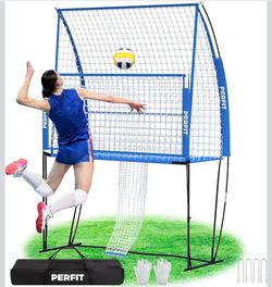 11x8 ft Volleyball Training Net System Portable Volleyball Practice Equipment Height Adjustable Suitable for Indoor, Outdoor, and Backyard Use, Improv