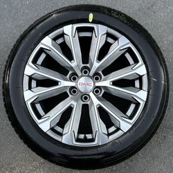 New 22" Inch Oem Gmc Sierra 1500 Yukon Canyon Wheels Rims 6x139.7 6x5.5 Bridgestone 275/50/22 Tires Hablo Español