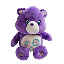 2015 Care Bear Singing Purple 13" Stuffed Plush Play Talks Carebear