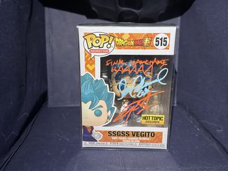 Vegito Funko Pop - SIGNED & VERIFIED super saiyan god blue